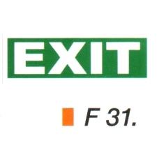  EXIT F31 információs címke