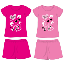 Exity kft Barbie pamut nyári együttes - póló-rövidnadrág szett - pink - 140 gyerek ruha szett