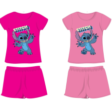 Exity kft Disney Stitch pamut nyári együttes - póló-rövidnadrág szett - rózsaszín - 140