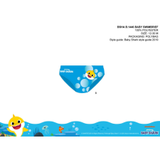 ExityKft. Baby shark baba fürdő alsó kisfiúknak - világoskék - 98 gyerek fürdőruha