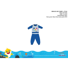 ExityKft. Baby Shark baba pizsama - jersey pamut pizsama - középkék - 98 hálózsák, pizsama