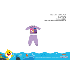 ExityKft. Baby Shark baba pizsama - jersey pamut pizsama - lila - 86 hálózsák, pizsama