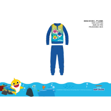 ExityKft. Baby Shark gyerek pizsama kisfiúknak - jersey pamut pizsama - középkék - 116 gyerek hálóing, pizsama
