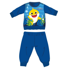 ExityKft. Baby Shark téli vastag baba pizsama - pamut flanel pizsama - középkék - 80