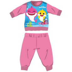 ExityKft. Baby Shark téli vastag baba pizsama - pamut flanel pizsama - rózsaszín - 86
