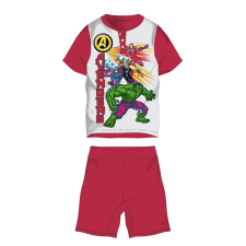 ExityKft. Bosszúállók nyári rövid ujjú gyerek pizsama - pamut jersey pizsama - piros - 98 gyerek hálóing, pizsama