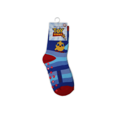 ExityKft. Csúszásgátlós gyerek bokazokni - Toy Story - teliplüss - kék csíkos - 27-30 gyerek zokni