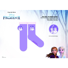 ExityKft. Disney Jégvarázs csúszásgátlós meleg téli zokni gyerekeknek - sherpa zokni - lila - 23-26