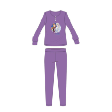 ExityKft. Disney Jégvarázs téli pamut gyerek pizsama - interlock pizsama - sötétlila - 128 gyerek hálóing, pizsama