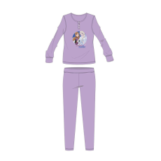 ExityKft. Disney Jégvarázs téli pamut gyerek pizsama - interlock pizsama - világoslila - 104