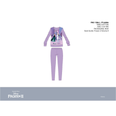 ExityKft. Disney Jégvarázs vékony pamut gyerek pizsama - jersey pizsama - világoslila - 128