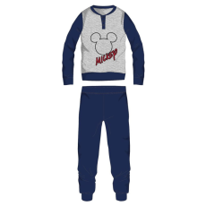 ExityKft. Disney Mickey egér férfi vékony pamut pizsama - jersey pizsama - világosszürke-sötétkék - S