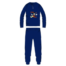 ExityKft. Disney Mickey egér pamut flanel pizsama - téli vastag gyerek pizsama - sötétkék - 98