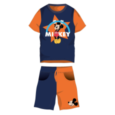 ExityKft. Disney Mickey egér pamut nyári együttes - póló-rövidnadrág szett - narancssárga-sötétkék - 110