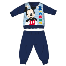 ExityKft. Disney Mickey egér téli vastag baba pizsama - pamut flanel pizsama - sötétkék - 92