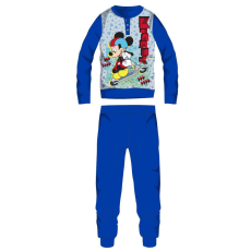 ExityKft. Disney Mickey egér téli vastag gyerek pizsama - pamut flanel pizsama - középkék - 110