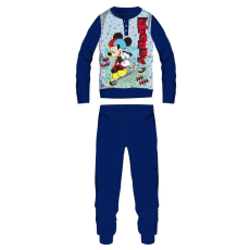 ExityKft. Disney Mickey egér téli vastag gyerek pizsama - pamut flanel pizsama - sötétkék - 98
