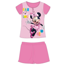 ExityKft. Disney Minnie egér nyári rövid ujjú gyerek pizsama - pamut jersey pizsama - rózsaszín - 110