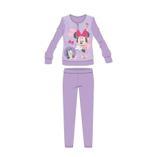 ExityKft. Disney Minnie egér téli pamut gyerek pizsama - interlock pizsama - pillangó mintával - világoslila - 98