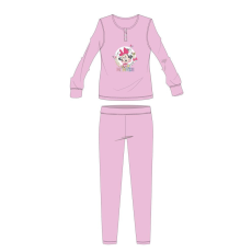 ExityKft. Disney Minnie egér téli pamut gyerek pizsama - interlock pizsama - világosrózsaszín - 110