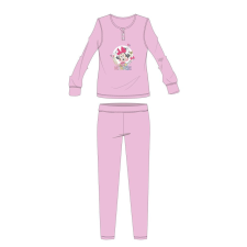 ExityKft. Disney Minnie egér téli pamut gyerek pizsama - interlock pizsama - világosrózsaszín - 128 gyerek hálóing, pizsama