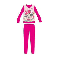 ExityKft. Disney Minnie egér téli pamut gyerek pizsama - interlock pizsama - virág mintával - pink - 110