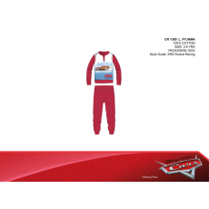 ExityKft. Disney Verdák vékony pamut gyerek pizsama - jersey pizsama - piros - 104