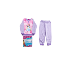 ExityKft. Flanel gyerek pizsama - Disney Princess - világos lila - 122 gyerek hálóing, pizsama