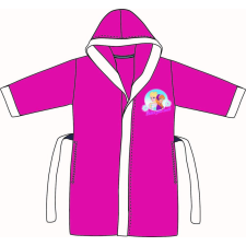 ExityKft. Gyerek köntös - mikroszálas kapucnis - Jégvarázs - 122-128 - pink-fehér lakástextília