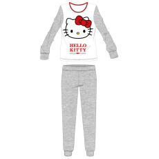 ExityKft. Hello Kitty női vékony pamut pizsama - jersey pizsama - világosszürke - L
