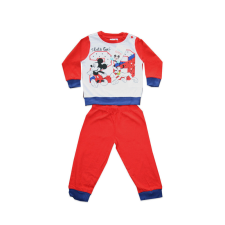 ExityKft. Hosszú vékony pamut baba pizsama - Mickey egér - Jersey - piros - 98 hálózsák, pizsama