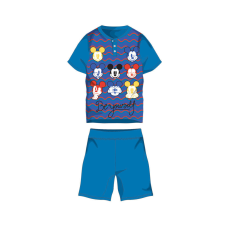 ExityKft. Nyári rövid ujjú gyerek pamut pizsama - Disney Mickey egér - Be yourself felirattal - középkék - 122