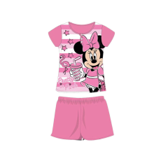 ExityKft. Nyári rövid ujjú gyerek pamut pizsama - Disney Minnie egér - csíkos - rózsaszín - 116