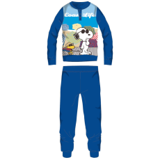 ExityKft. Snoopy hosszú vékony pamut gyerek pizsama - jersey pizsama - középkék - 110