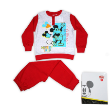 ExityKft. Téli pamut gyerek pizsama - Mickey egér - piros - 110