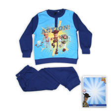ExityKft. Téli pamut gyerek pizsama - Toy Story - sötétkék - 104 gyerek hálóing, pizsama