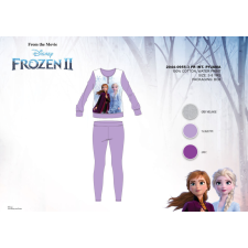 ExityKft. Téli pamut interlock gyerek pizsama - Disney Jégvarázs - világoslila - 98 gyerek hálóing, pizsama