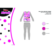 ExityKft. Téli pamut interlock gyerek pizsama - Disney Minnie egér - szürke - 140 gyerek hálóing, pizsama