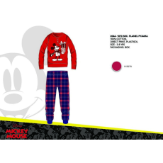 ExityKft. Téli vastag pamut gyerek pizsama - flanel pizsama - Disney Mickey egér - piros - 110