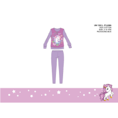 ExityKft. Unikornis vékony pamut gyerek pizsama - jersey pizsama - lila - 104