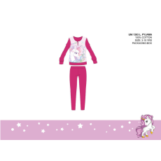 ExityKft. Unikornis vékony pamut gyerek pizsama - jersey pizsama - pink - 98
