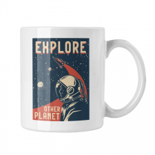  Explore other planet - Fehér Bögre bögrék, csészék