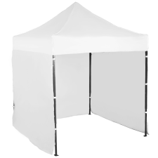 Expodom Gyorsan összecsukható sátor 2x2 m – acél, Fehér, 3 oldalfal sátor