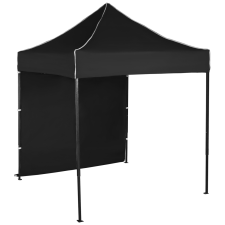 Expodom Gyorsan összecsukható sátor 2x2 m – acél, Fekete, 1 oldalfal sátor