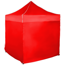 Expodom Gyorsan összecsukható sátor 2x2 m – acél, Piros, 4 oldalfal sátor