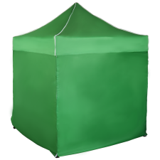 Expodom Gyorsan összecsukható sátor 2x2 m – acél, Zöld, 4 oldalfal sátor
