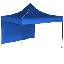 Expodom Gyorsan összecsukható sátor 3x3 m – acél, Kék, 1 oldalfal sátor