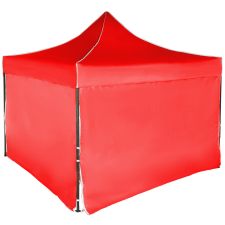Expodom Gyorsan összecsukható sátor 3x3 m – acél, Piros, 4 oldalfal sátor