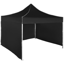 Expodom Gyorsan összecsukható sátor 3x3 m - alumínium, Fekete, 3 oldalfal sátor