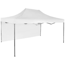 Expodom Gyorsan összecsukható sátor 3x4,5 m – acél, Fehér, 1 oldalfal sátor